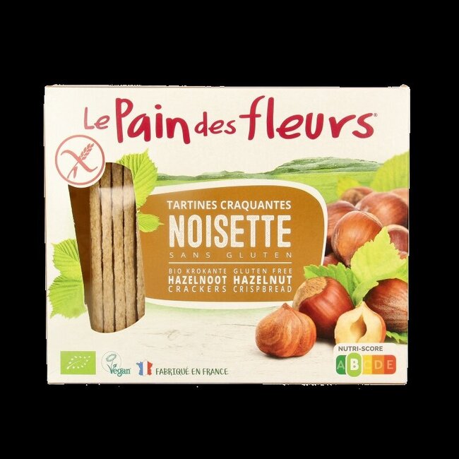 Krokante bio crackers met hazelnoot glutenvrij 150 Gram