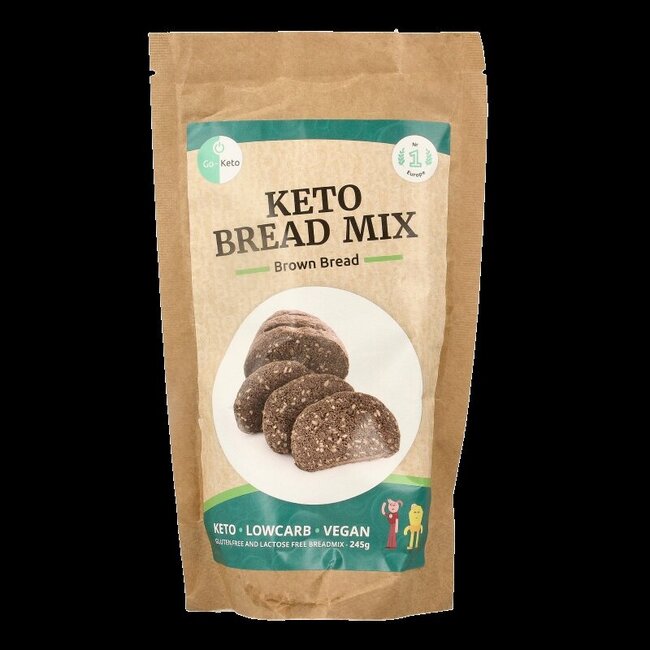 Brood bak mix bruin brood keto koolhydraatarm 245 Gram