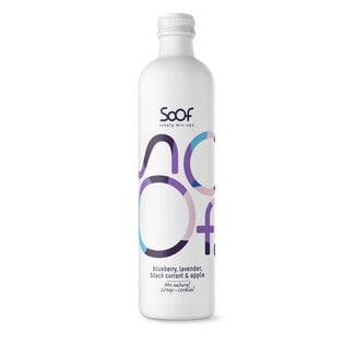 Soof Drinks Siroop blauwe bes lavendel zwarte bes & appel 340 Milliliter