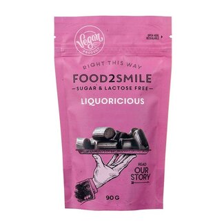 Food2Smile Liquoricious suikervrij lactosevrij 90 Gram