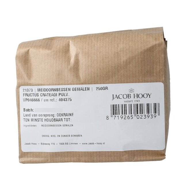 Meidoornbessen gemalen 250 Gram