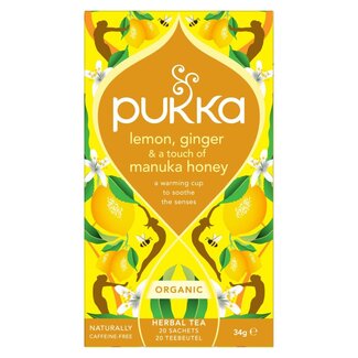 Pukka Lemon ginger touch of Manuka honey bio 20 Zakjes