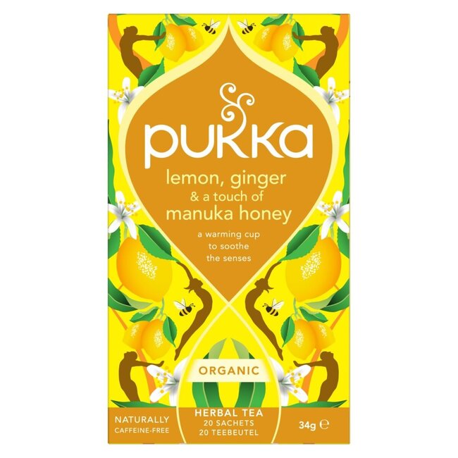 Lemon ginger touch of Manuka honey bio 20 Zakjes