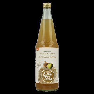 Luna E Terra Appelsap met gember natuurtroebel demeter bio 700 Milliliter