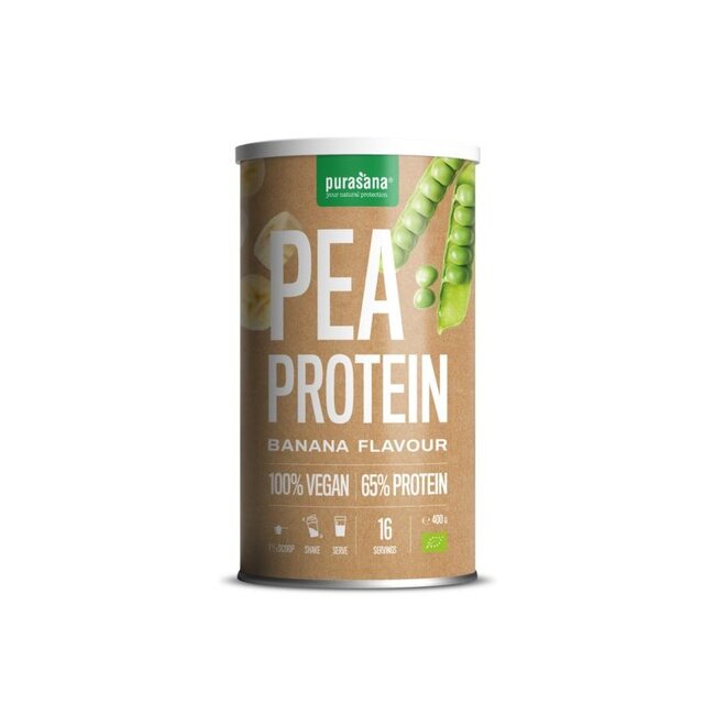 Erwt proteine banaan vegan bio 400 Gram