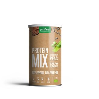Purasana Purasana Protein mix pea sunflower cacao vegan bio 400 Gram