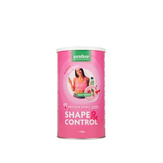 Purasana Shape & control proteine shake aardbei-framboos 350 Gram