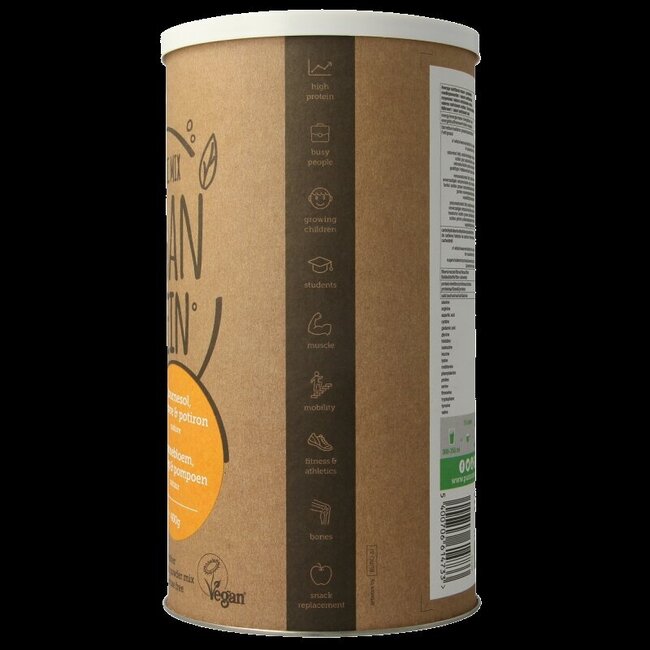 Purasana Proteine zonnebloem hennep pompoen vegan bio 400 Gram