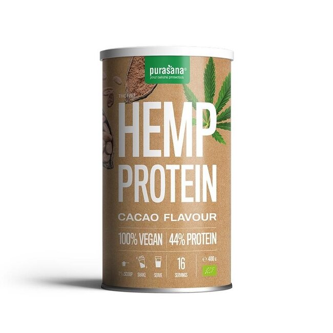 Proteine hennep cacao vegan bio 400 Gram