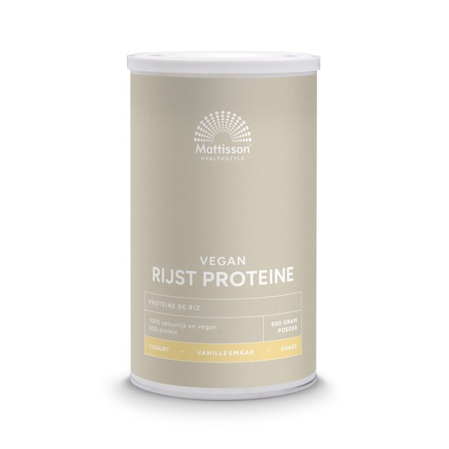 Absolute rijst proteine vanille vegan 80% 500 Gram