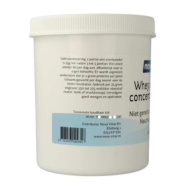 Nova Vitae Concentré de protéine de lactosérum 80% 500 g