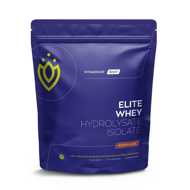 Elite whey 50% hydrolysate/50% isolate chocolade 990 Gram
