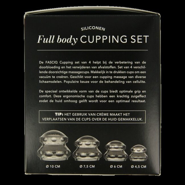 FASCIQ Full body cupping set 4 Stuks