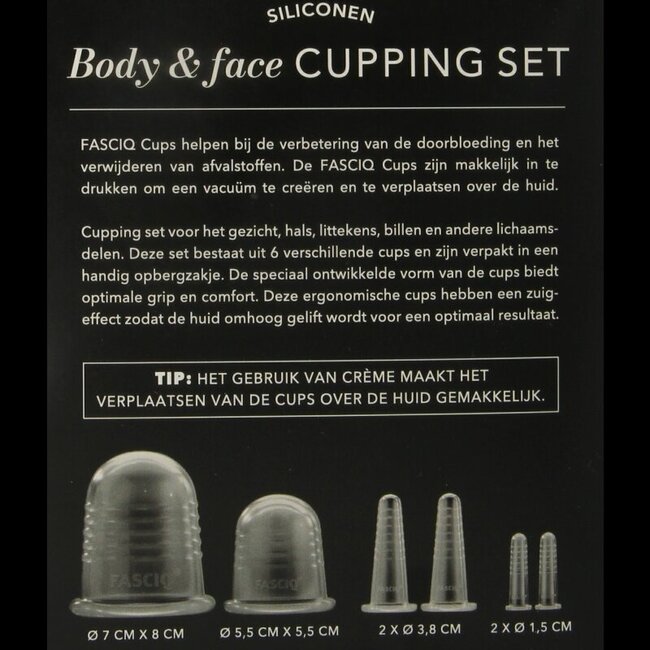 FASCIQ Kit de ventouses corps et visage 6 pièces