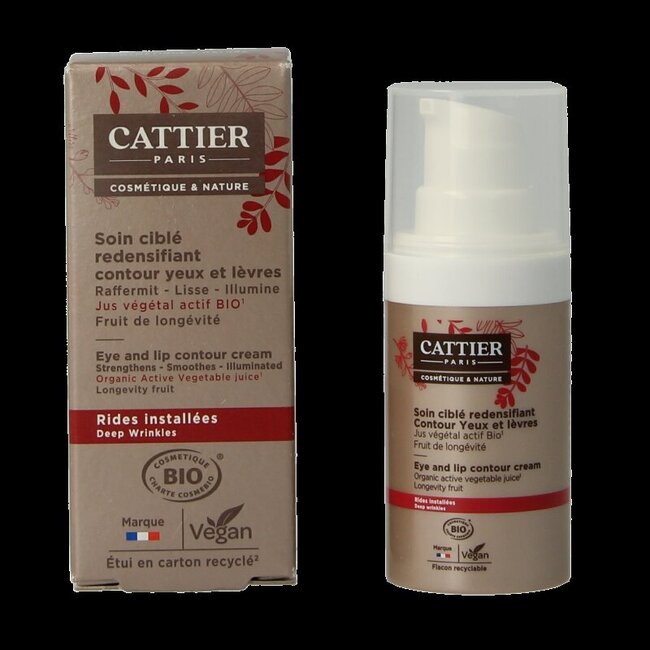 Cattier Soin contour yeux et lèvres bio 15 ml