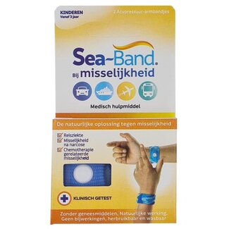 Sea Band Polsband kinderen blauw 1 Paar