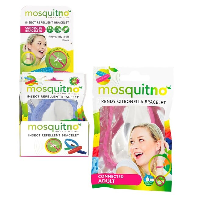 Mosquitno Insect repellent bracelet adult 1 Stuks