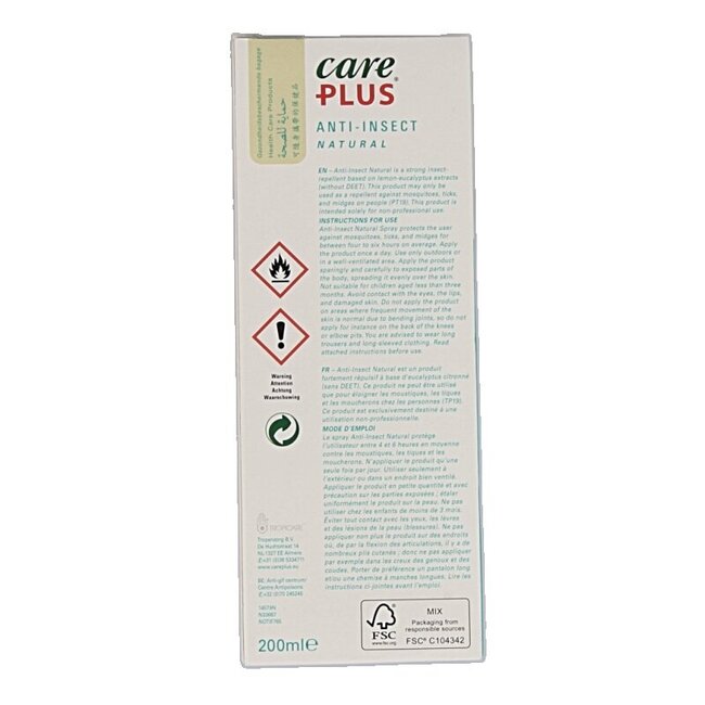 Care Plus Anti-insectes spray naturel 200 ml