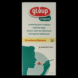 Gloup Gloup Original medicatie inname gel aardbei banaan 500 Milliliter