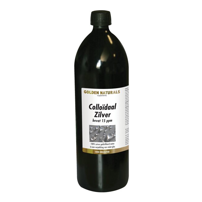 Golden Naturals Colloidaal zilver 15ppm 1 Liter