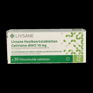 Livsane Livsane Hooikoorts cetirizine diHCl 10mg 30 Tabletten