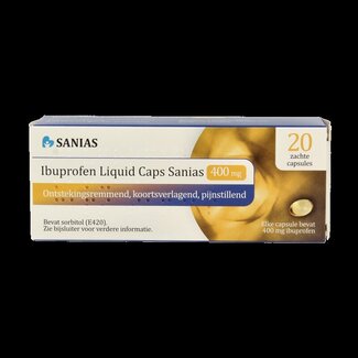 Sanias Sanias Ibuprofen liquid 400mg 20 Capsules
