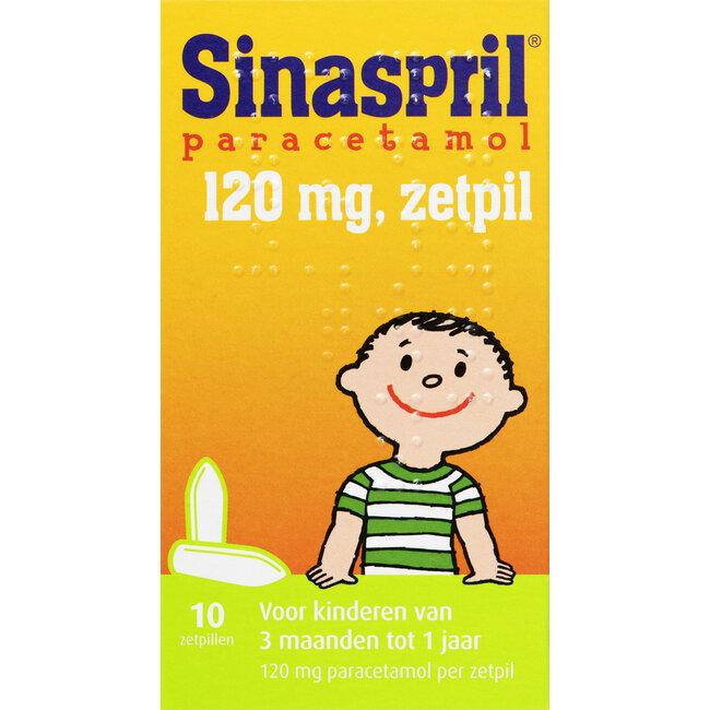 Sinaspril Paracetamol 120mg 10 Zetpillen