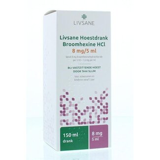 Livsane Livsane Hoestdrank broomhexine 8mg 150 Milliliter