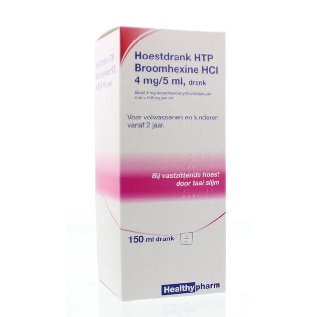 Healthypharm Hoestdrank broomhexine HCI 4mg/5ml 150 Milliliter