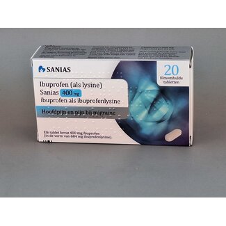 Leidapharm Leidapharm Ibuprofen 400 mg als lysine 20 Stuks