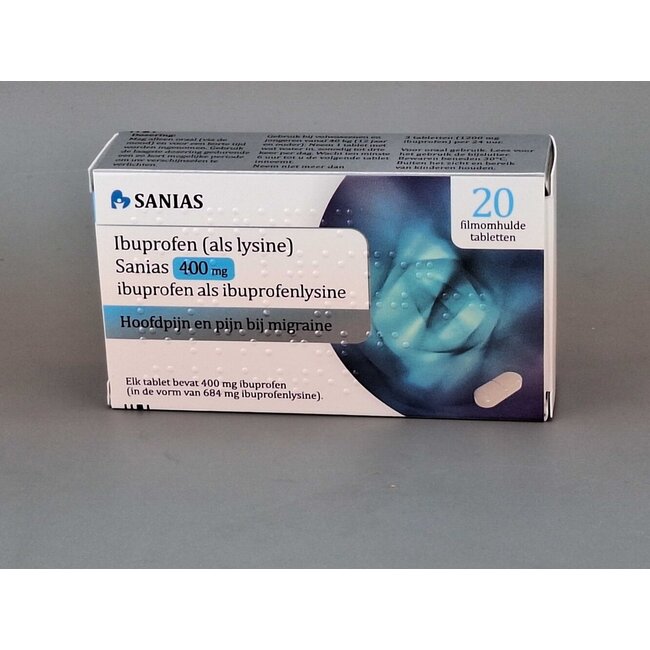 Leidapharm Ibuprofen 400 mg als lysine 20 Stuks