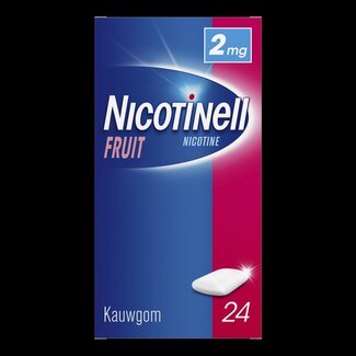 Nicotinell Nicotinell Kauwgom fruit 2mg 24 Stuks