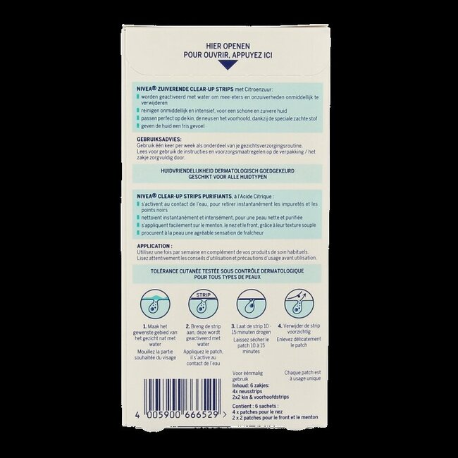 Nivea Visage Clear-Up Strips - 6 pièces
