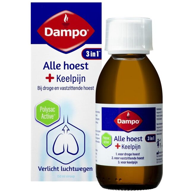 Dampo Alle hoest + keelpijn 150 Milliliter