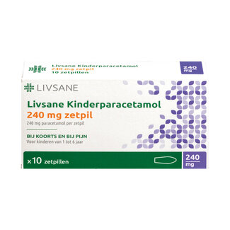 Livsane Livsane Paracetamol 240mg 10 Zetpillen