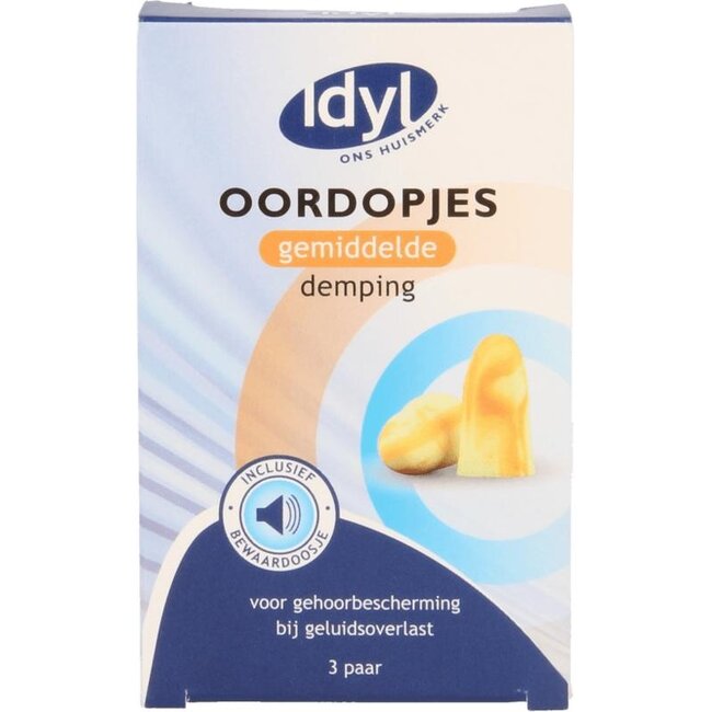 Idyl Oordopjes gemiddelde demping  3 Paar