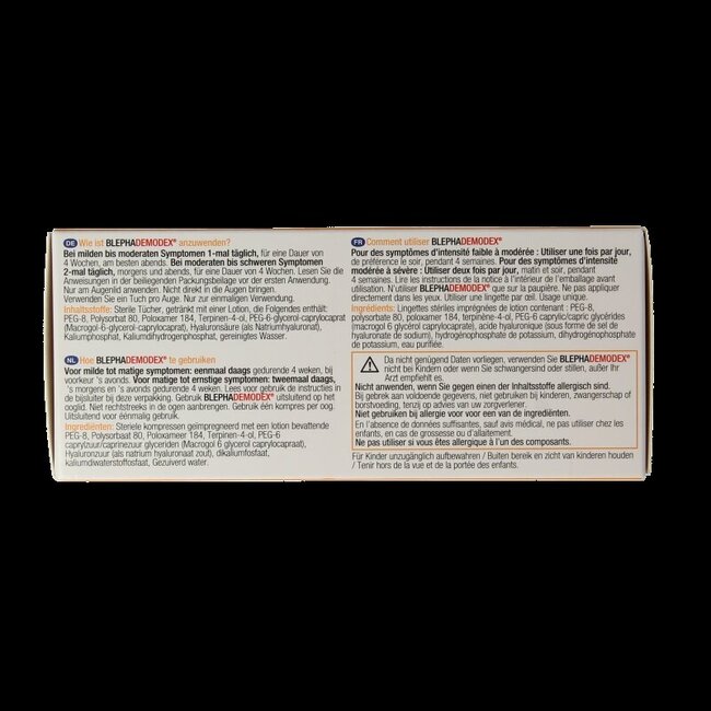 Divers Blephademodex lingettes nettoyantes 30 unités