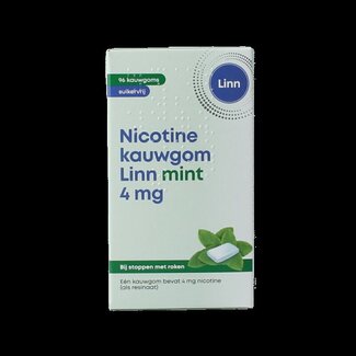 Linn Linn Nicotine kauwgom 4mg mint 96 Stuks