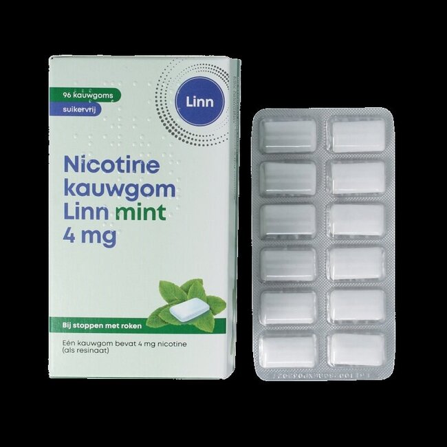 Linn Gommes à la nicotine 4 mg menthe 96 pièces