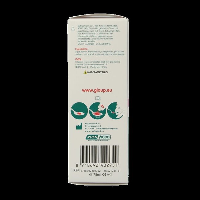 Gloup Zero medicatie inname gel framboos 75 Milliliter
