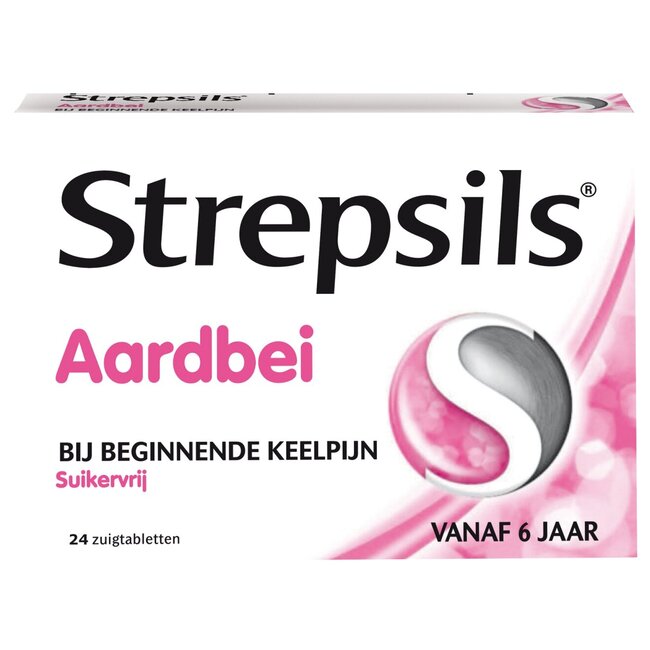 Aardbei suikervrij 24 Zuigtabletten