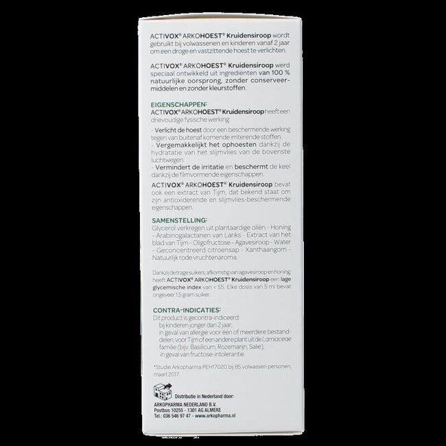 Arkohoest Sirop à base de plantes édulcoré au miel 140 ml