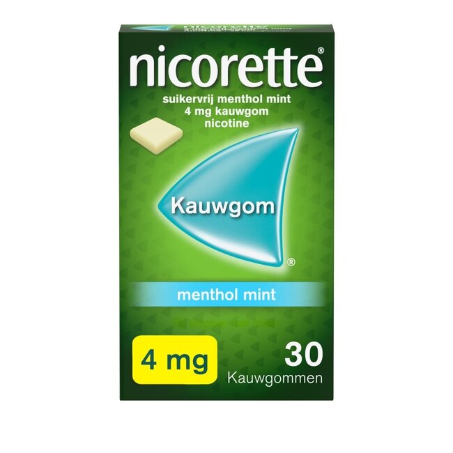 Kauwgom 4mg menthol mint 30 Stuks