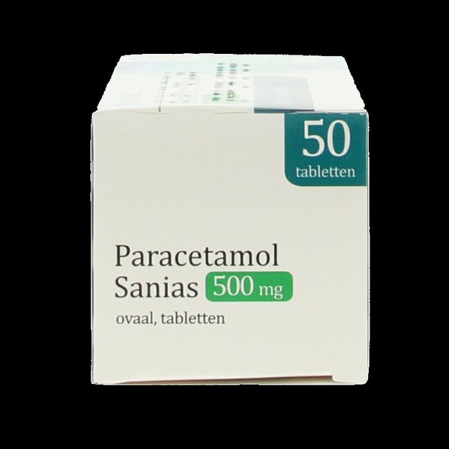 Sanias Paracétamol 500 mg ovale, 50 comprimés