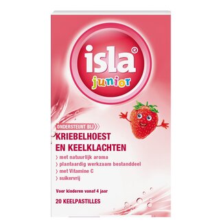 Isla Junior keelpastilles aardbei 20 Pastilles