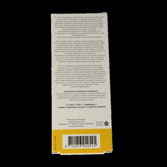 Jacob Hooy cure lifting 1 ml 7 ampoules