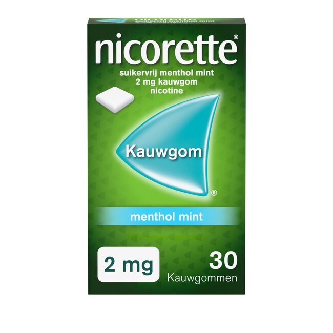 Kauwgom 2mg menthol mint 30 Stuks
