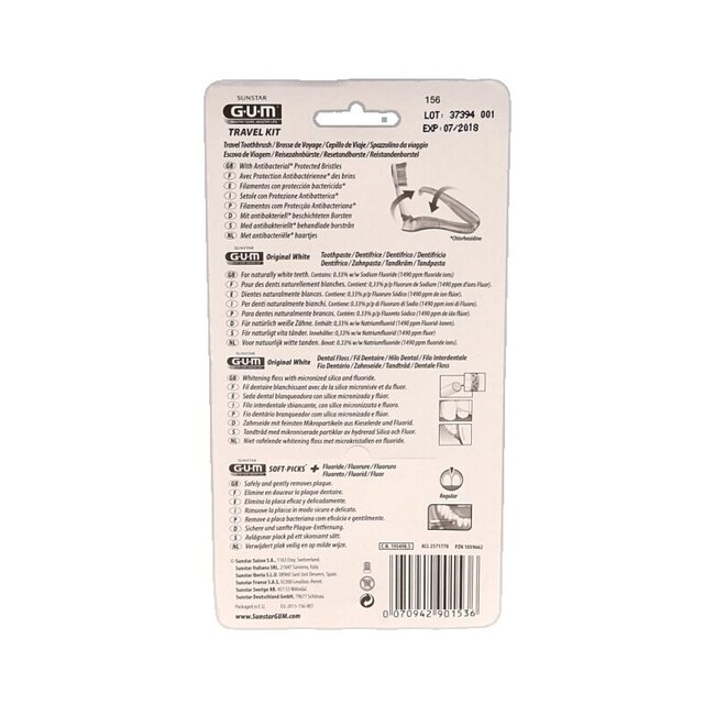 Kit de voyage GUM Original White 1 lot