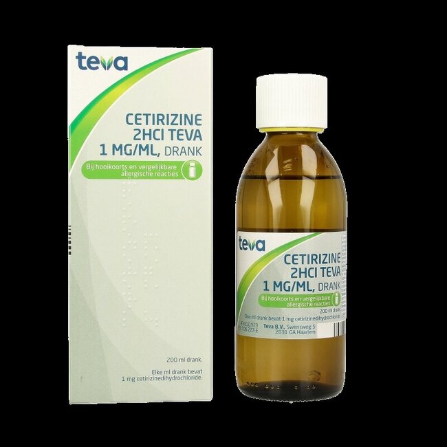 Teva Cétirizine 2HCl 1 mg/ml 200 ml
