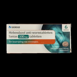Sanias Sanias Mébendazole comprimés vermifuges 100 mg 6 comprimés